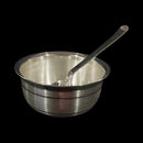 999 Pure Silver Hallmarked 100ml Bowl & Spoon for Kids - 3.0-inch Set