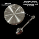 999 Pure Silver Hallmarked 200ml Bowl & Spoon for Kids - Designer Set