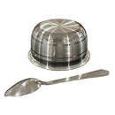 999 Pure Silver Hallmarked 150ml Bowl & Spoon - 3.5-inch Set