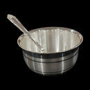 999 Pure Silver Hallmarked 150ml Bowl & Spoon - 3.5-inch Set