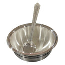 999 Pure Silver 200ml Hallmarked Bowl & Spoon for Youth / Adults -4.0 inch Set