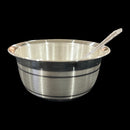 999 Pure Silver Hallmarked 400ml Heavy Bowl & Spoon Set - 5.0-inch Set