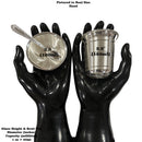999 Pure Silver Hallmarked 150ml Glass, 100ml Bowl & Spoon Set for Kids - 3.0-inch Set