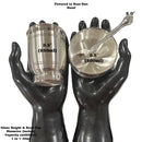 999 Pure Silver Hallmarked 250ml Glass, 200ml Bowl & Spoon for Kids - Designer Set