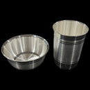 999 Pure Silver 300ml Glass & 250ml Bowl - 4.0-inch Set