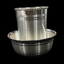 999 Pure Silver 300ml Glass & 250ml Bowl - 4.0-inch Set