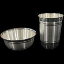 999 Pure Silver 300ml Glass & 250ml Bowl - 4.0-inch Set