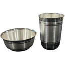 999 Pure Silver 300ml Glass & 250ml Bowl - 4.0-inch Set