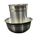 999 Pure Silver 300ml Glass & 250ml Bowl - 4.0-inch Set
