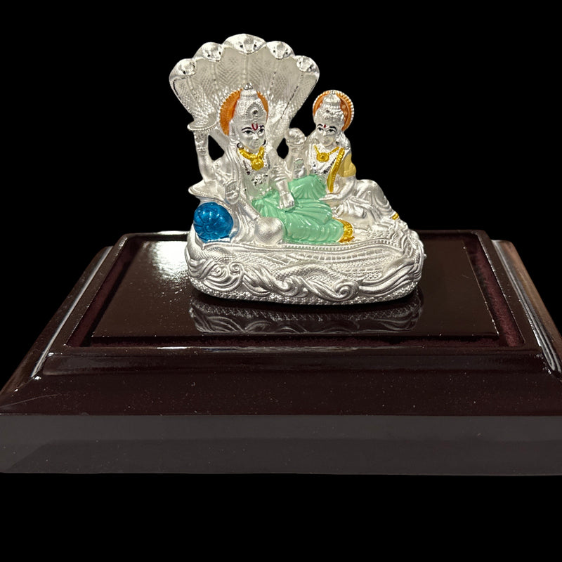 999 Pure Silver Lord Vishnu (Satya Narayana) – 3.0-Inch-Tall Statue / Murti (Figurine