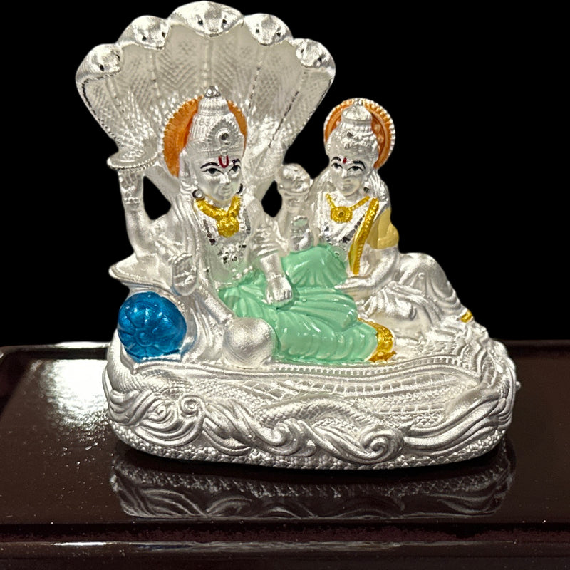 999 Pure Silver Lord Vishnu (Satya Narayana) – 3.0-Inch-Tall Statue / Murti (Figurine