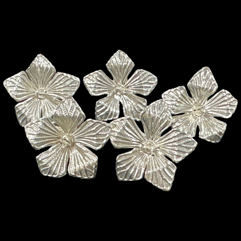 750 Silver Religious Designer Flower (Pack of 5 Flowers) Set