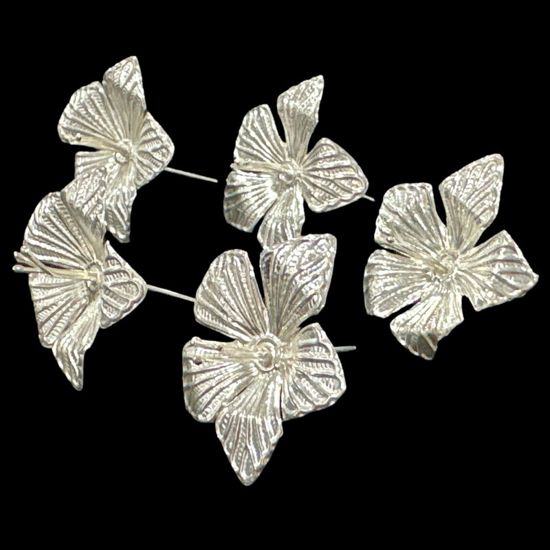 750 Silver Religious Designer Flower (Pack of 5 Flowers) Set