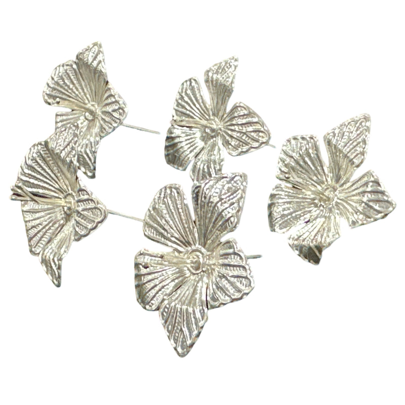 750 Silver Religious Designer Flower (Pack of 5 Flowers) Set