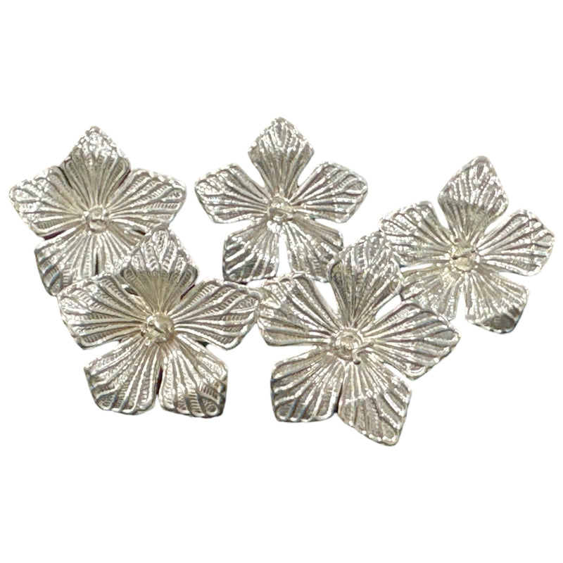 750 Silver Religious Designer Flower (Pack of 5 Flowers) Set