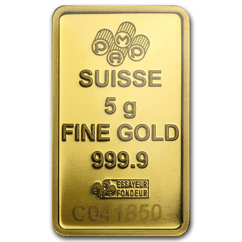 5 gram Gold Bar - PAMP Suisse Lady Fortuna Veriscan®