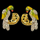 750 Eighteen Carat (18 KT) White Cubic Zirconia Ear Studs & Pendant Set- Style