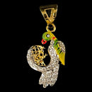 750 Eighteen Carat (18 KT) White Cubic Zirconia Ear Studs & Pendant Set- Style