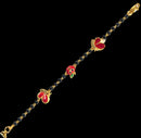916 Twenty Two Karat (22K) Gold Black Beads Kids 5.0-inch Najariya - Style