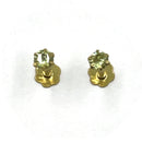 750 Eighteen Karat (18 KT) 2mm Colored Cubic Zirconia 18 Gauge Nose Stud / Ear Studs - Style