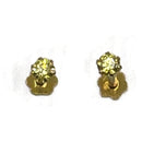 750 Eighteen Karat (18 KT) 2mm Colored Cubic Zirconia 18 Gauge Nose Stud / Ear Studs - Style