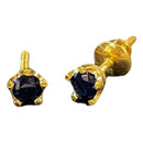 916 Twenty Two Karat (22K) CZ Studded Gold Studs -Style