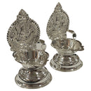 925 Sterling Silver Hallmarked 30ml Capacity Lakshmi / Kamakshi Deepak (Diya) Pair