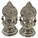 925 Sterling Silver Hallmarked 15ml Capacity Lakshmi / Kamakshi Deepak (Diya) Pair