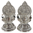 925 Sterling Silver Hallmarked 15ml Capacity Lakshmi / Kamakshi Deepak (Diya) Pair
