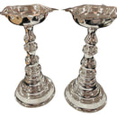925 Sterling Silver Hallmarked Star Samai (Diya) Set / Kuthu Vilakku Pair