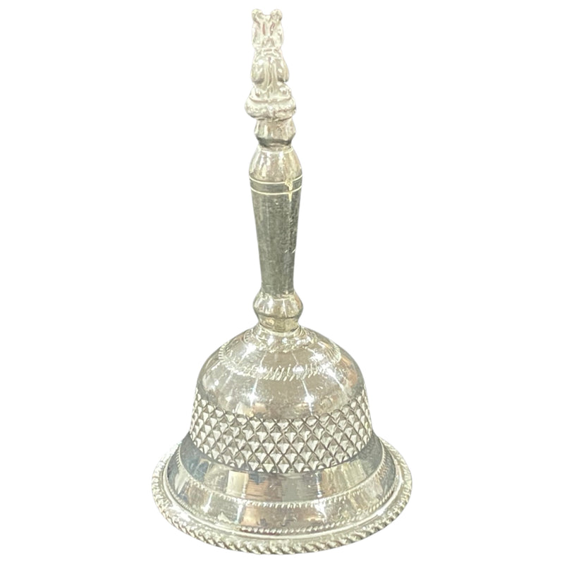 925 Sterling Silver Hallmarked Nandi Handle Puja Bell