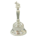 925 Sterling Silver Hallmarked Nandi Handle Puja Bell - Style