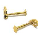 750 Eighteen Karat (18 KT) Colored Cubic Zirconia 18 Gauge Nose Stud / Ear Studs - Style