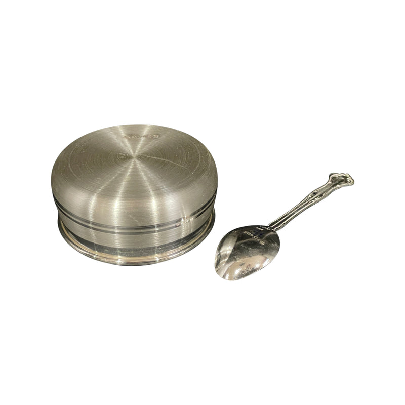 999 Pure Silver 3.0 inch Hallmarked Heavy Bowl & Spoon for Kids - Designer Set