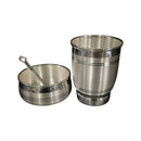 999 Pure Silver Hallmarked 250ml Glass, 200ml Bowl & Spoon for Kids - Designer Set