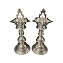 925 Sterling Silver Hallmarked Trishul Samai (Diya) / Kuthu Vilakku Pair - Set