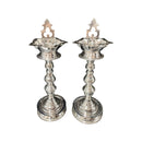 925 Sterling Silver Hallmarked Trishul Samai (Diya) / Kuthu Vilakku Pair - Set