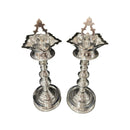 925 Sterling Silver Hallmarked Trishul Samai (Diya) / Kuthu Vilakku Pair - Set