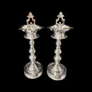 925 Sterling Silver Hallmarked Trishul Samai (Diya) / Kuthu Vilakku Pair - Set