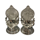 925 Sterling Silver Hallmarked 35ml Capacity Ashta Lakshmi / Kamakshi Deepak (Diya) Pair