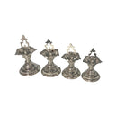 925 Sterling Silver Hallmarked SMALL Trishul Diya / Kuthu Vilakku Pair