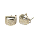 925 Sterling Silver CZ Studded Earrings - Design