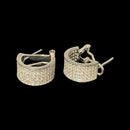 925 Sterling Silver CZ Studded Earrings - Design