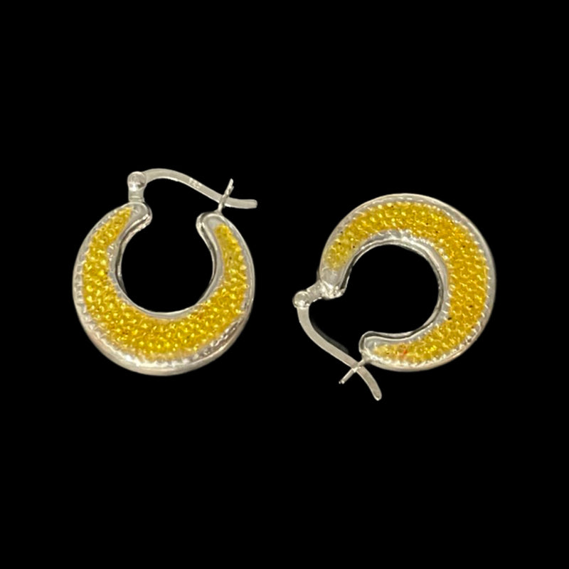 925 Sterling Silver Earrings / hoop - Design