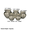 999 Pure Silver Hallmarked Puja Kalash - Style