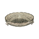 925 Sterling Silver Designer Hallmarked Large Puja Plate with Elephant Stand - Style