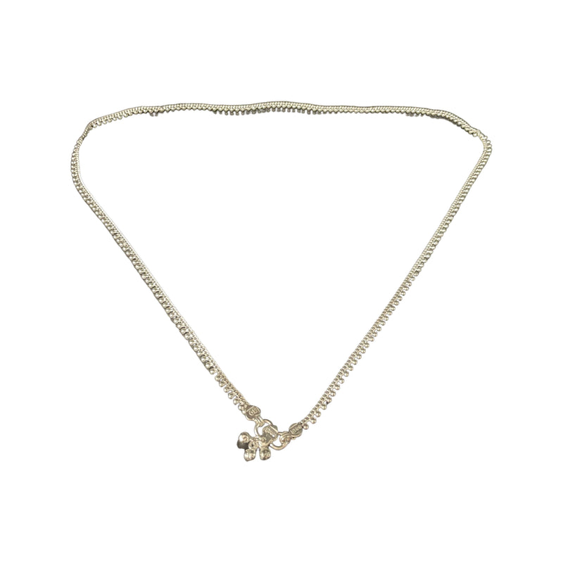 700 Silver Curb Chain Designer Women Waist Belt / Kardhani  - Style