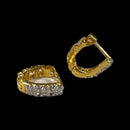 750 Eighteen Karat (18K) Kids U-shaped Studded Hoops -Style