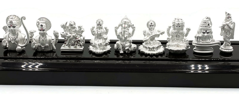 999 Pure Silver Nav Deva Idols / Statue Set (Figurine