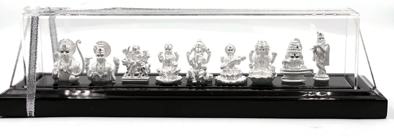 999 Pure Silver Nav Deva Idols / Statue Set (Figurine